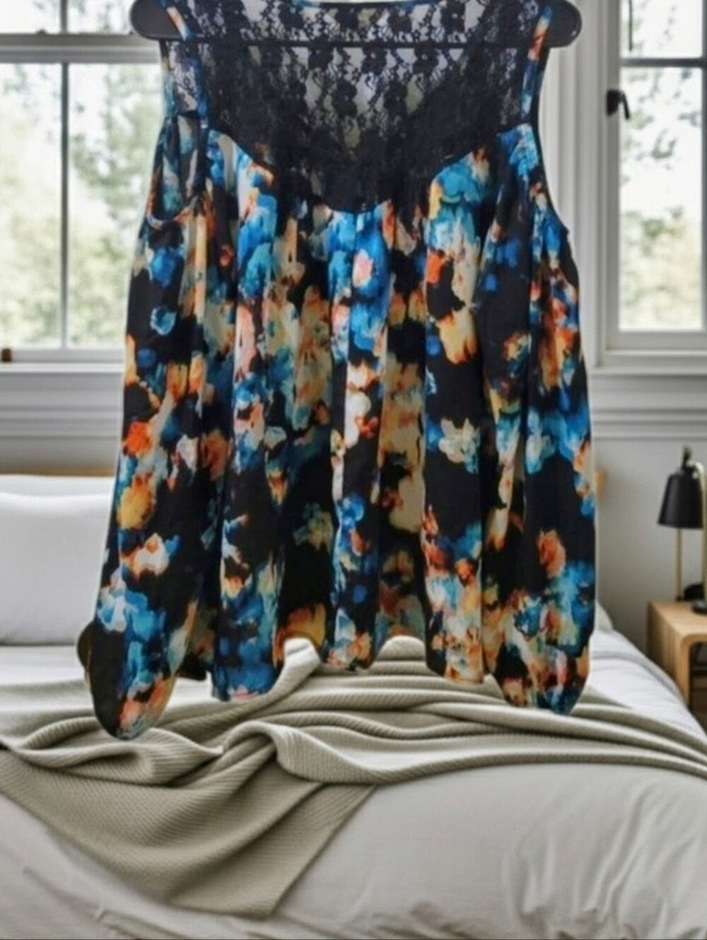 SUMMER SALE! Watercolor Silky Sleeveless Blouse